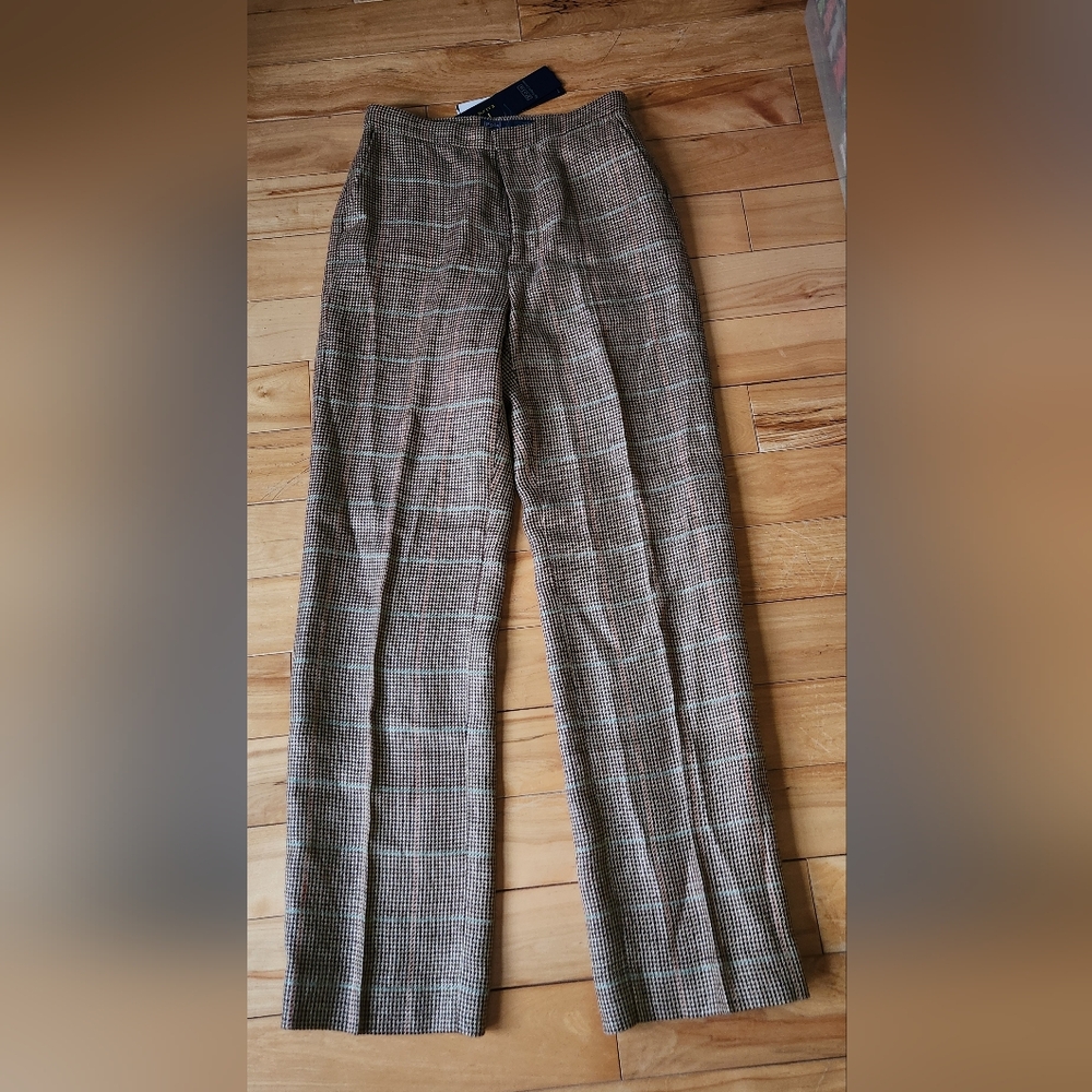 Ralph Lauren Womens Plaid Pants - Brown and Black